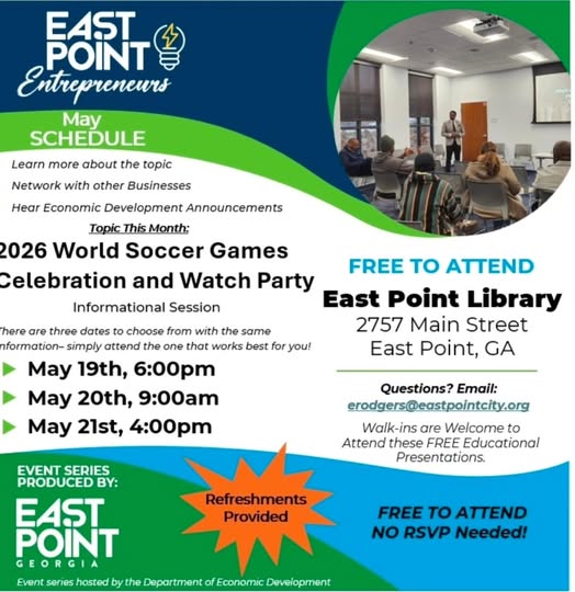 From East Point’s Economic Development Department: