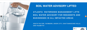 Bill Water Advisory Lifted For 5 Five South Fulton Cities: Atlanta Watershed Management Announced The Advisory Several Days Ago