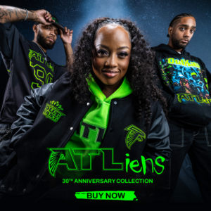 Outkast And The Atlanta Falcons Team Up For New Merchandise Launch In Celebration Of Outkast’s 30th Anniversary Of The Supertar Duo’s Sophomore Album, “ATLiens”